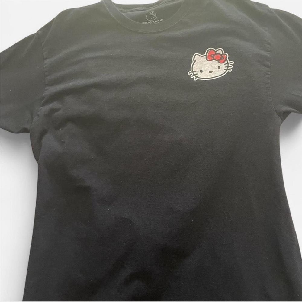 Hello Kitty Black Tee with Skateboard Hello Kitty in back